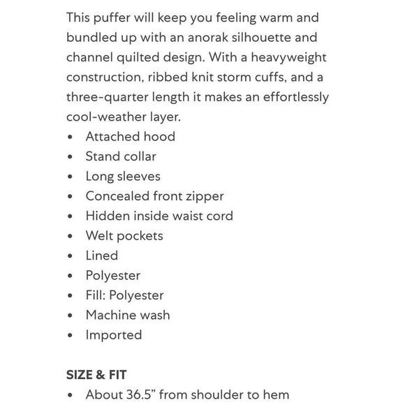 NWOT Kenneth Cole Anorak Puffer Coat Jacket: Warm Comfy Flattering Fit & Flare - Picture 7 of 14